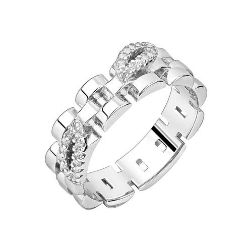 Кольцо декоративное JUVEDEL,  серебро 925 проба, вставка фианит/эмаль (JUVEDEL, Россия)