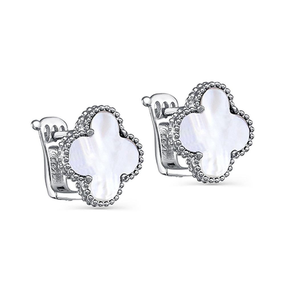 Серьги с английским замком KABAROVSKY,  серебро 925 проба, вставка перламутр (KABAROVSKY, Россия)