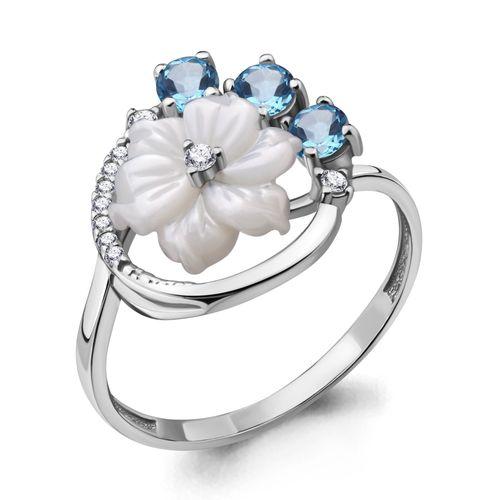 Кольцо декоративное Aquamarine,  серебро 925 проба, вставка фианит (Aquamarine, Россия)