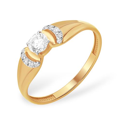 Кольцо декоративное Efremov, красное золото 585 проба, вставка фианит (Efremov, Россия)