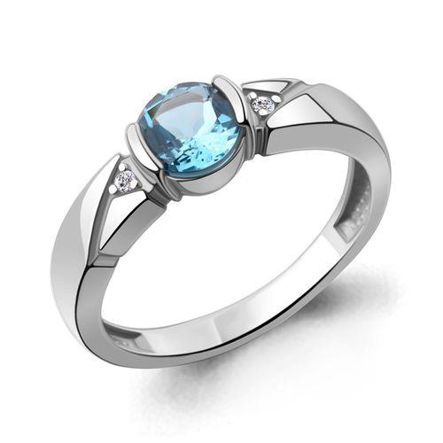 Кольцо декоративное Aquamarine,  серебро 925 проба, вставка фианит (Aquamarine, Россия)