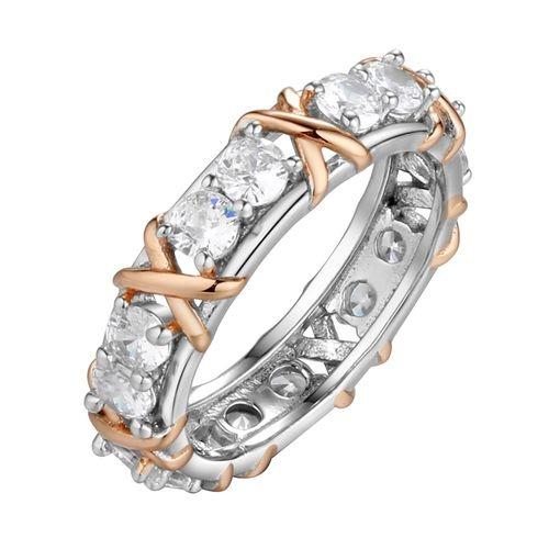 Кольцо декоративное Fresh Jewellery, комбинированное серебро 925 проба, вставка фианит