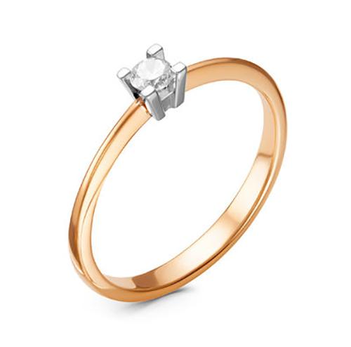 Кольцо помолвочное RoseGrace, красное золото 585 проба, вставка бриллиант (RoseGrace, Россия)