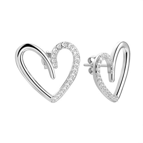 Серьги пусеты Fresh Jewellery,  серебро 925 проба, вставка фианит (Fresh Jewellery, Россия)