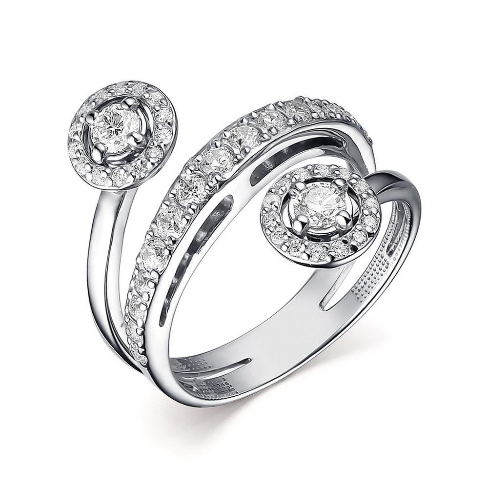 Кольцо декоративное,  серебро 925 проба, вставка муассанит (прочее, Россия)