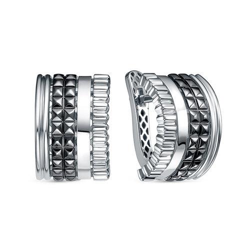 Серьги с английским замком DELTA,  серебро 925 проба (DELTA, Россия)