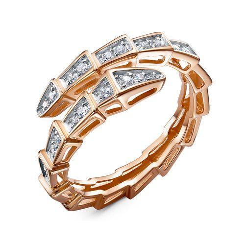 Кольцо декоративное 7 Карат, красное золото 585 проба, вставка фианит (7 Карат, Беларусь)