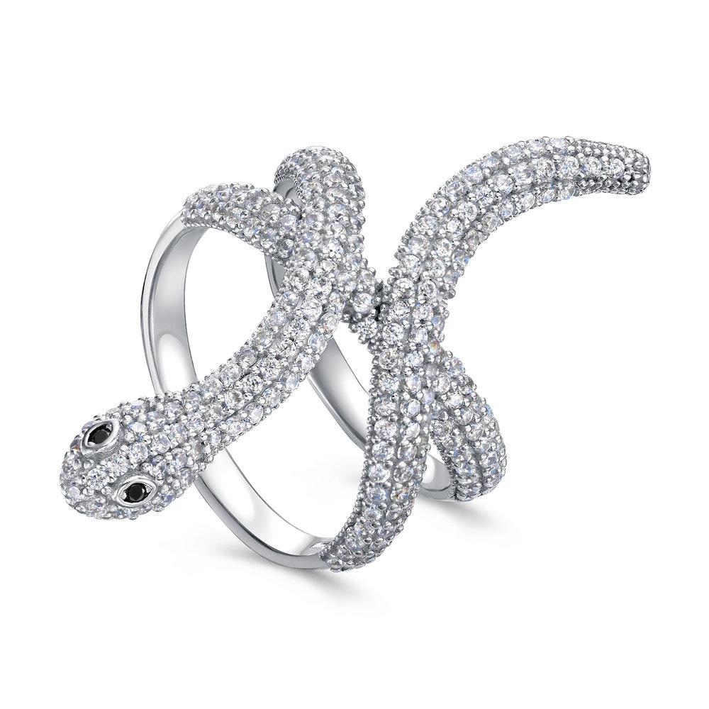 Кольцо декоративное KABAROVSKY,  серебро 925 проба, вставка фианит (KABAROVSKY, Россия)