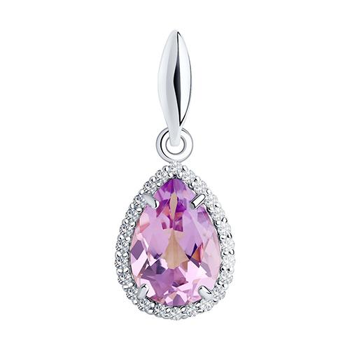 Подвеска декоративная Sokolov и Diamant,  серебро 925 проба, вставка аметист (Sokolov и Diamant, Россия)