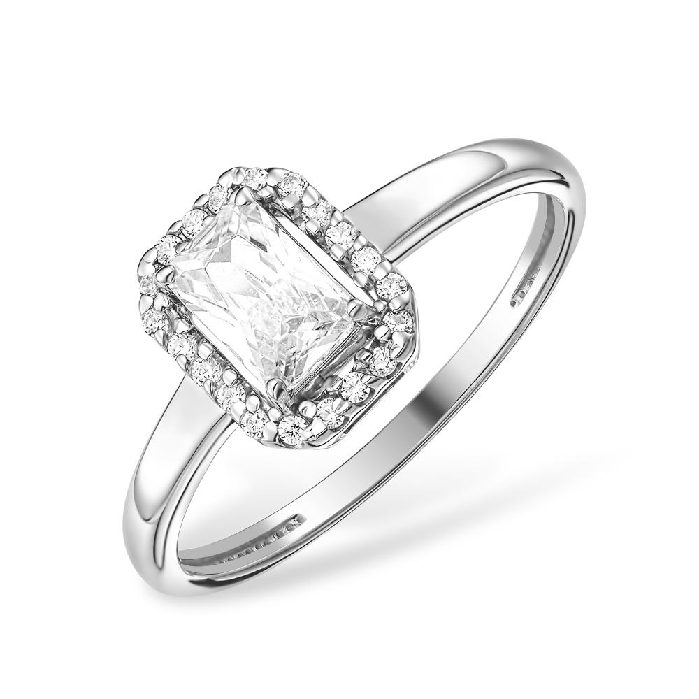 Кольцо декоративное 7 Карат, белое серебро 925 проба, вставка фианит (7 Карат, Беларусь)