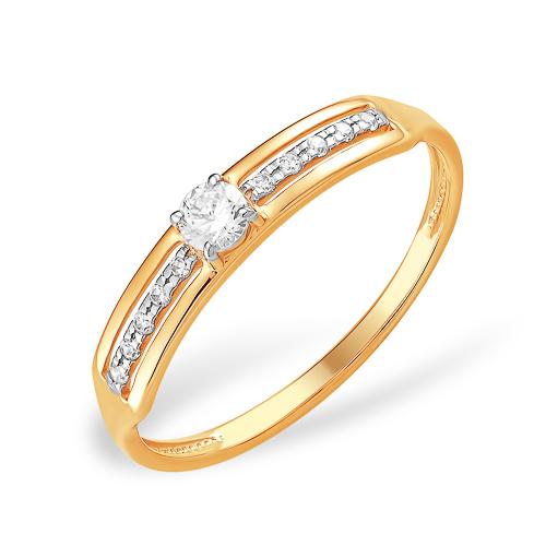 Кольцо помолвочное 7 Карат, красное золото 585 проба, вставка фианит (7 Карат, Беларусь)