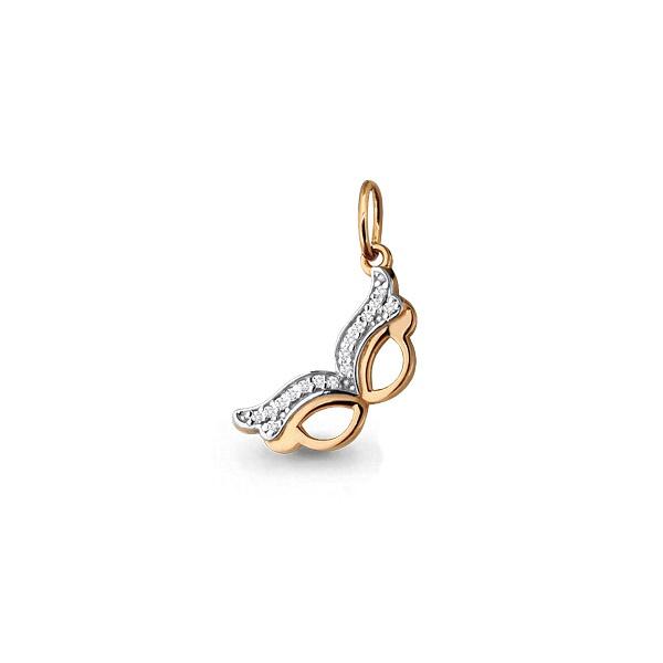 Подвеска декоративная Aquamarine,  золото 585 проба, вставка фианит (Aquamarine, Россия)