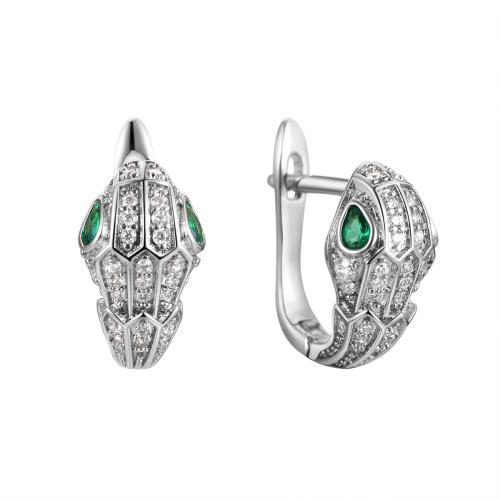 Серьги с английским замком Fresh Jewellery,  серебро 925 проба, вставка фианит