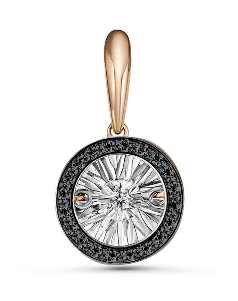 Подвеска декоративная, красное золото 585 проба, вставка бриллиант