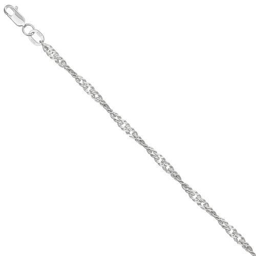 Браслет классический Красцветмет, плетение "Сингапур",  серебро 925 проба