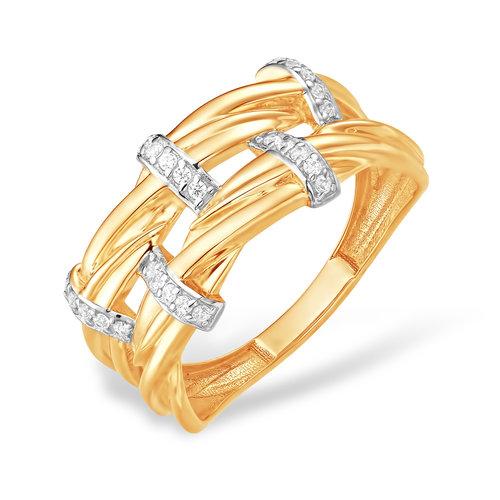 Кольцо декоративное 7 Карат, красное золото 585 проба, вставка фианит (7 Карат, Беларусь)