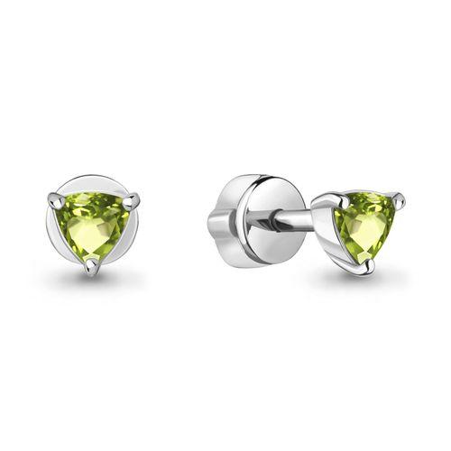 Серьги пусеты Aquamarine,  серебро 925 проба (Aquamarine, Россия)