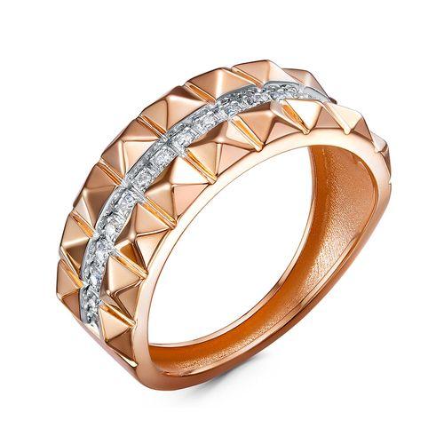 Кольцо декоративное 7 Карат, красное золото 585 проба, вставка фианит (7 Карат, Беларусь)