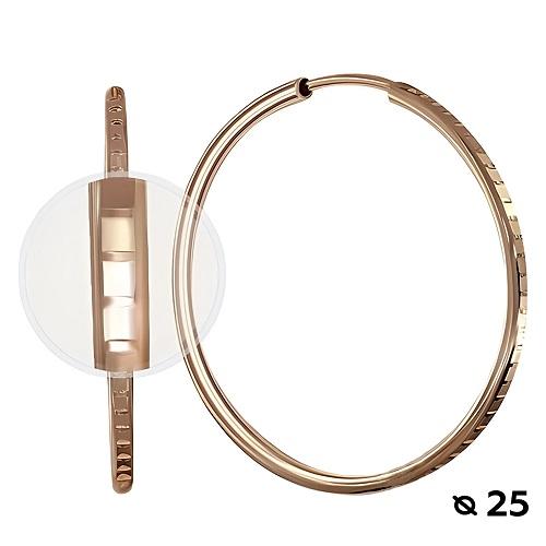 Серьги конго, красное золото 585 проба