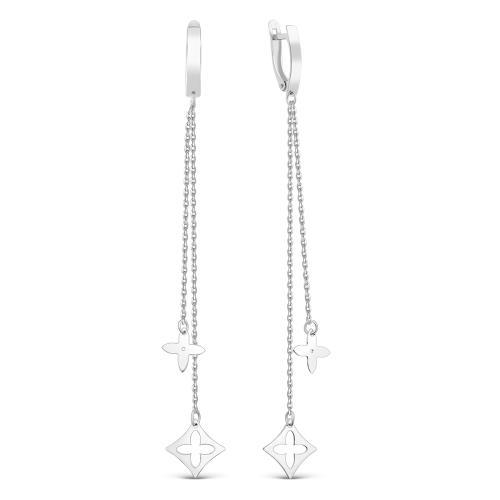 Серьги длинные Серебро России,  серебро 925 проба (Серебро России, Россия)