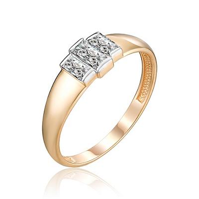 Кольцо декоративное TALANT, красное золото 585 проба, вставка фианит (TALANT, Россия)