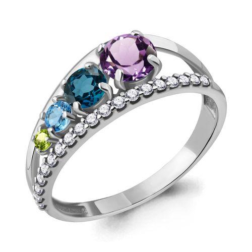 Кольцо декоративное Aquamarine,  серебро 925 проба, вставка фианит (Aquamarine, Россия)