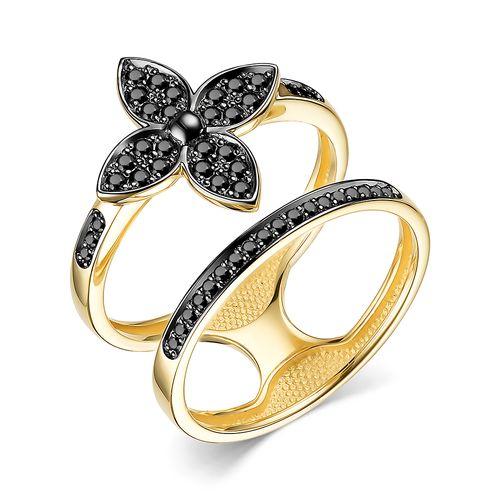 Кольцо декоративное Bellissima, желтое золото 585 проба, вставка бриллиант (Bellissima, Россия)