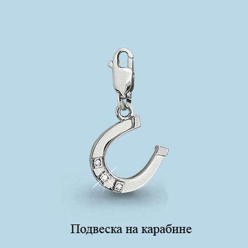 Подвеска шарм Aquamarine,  серебро 925 проба, вставка фианит (Aquamarine, Россия)