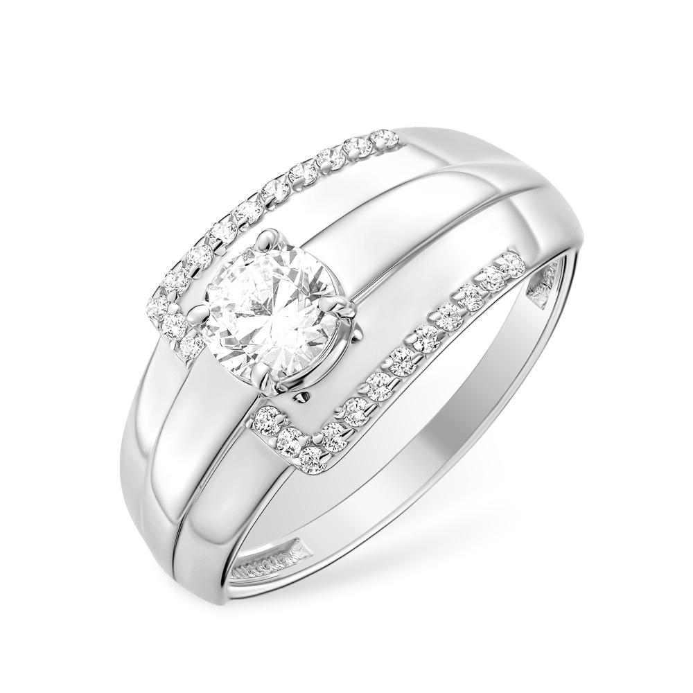 Кольцо декоративное 7 Карат, белое серебро 925 проба, вставка фианит (7 Карат, Беларусь)