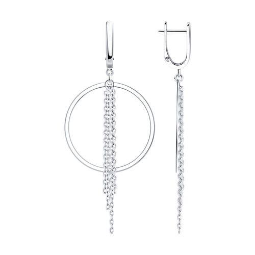 Серьги длинные Diamant,  серебро 925 проба (Diamant, Россия)