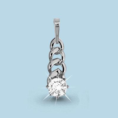 Подвеска декоративная Aquamarine,  золото 585 проба, вставка фианит (Aquamarine, Россия)