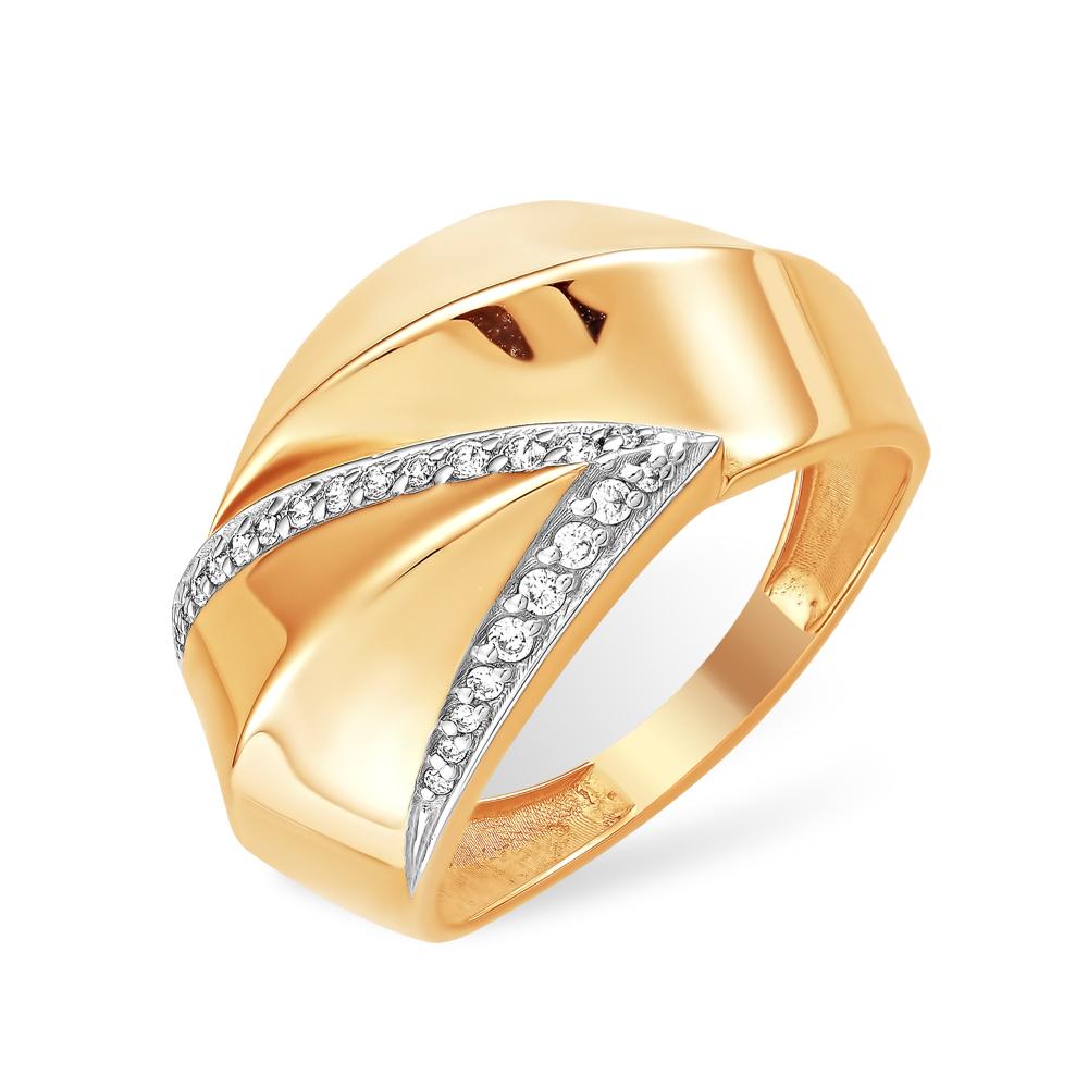 Кольцо декоративное 7 Карат, красное золото 585 проба, вставка фианит (7 Карат, Беларусь)