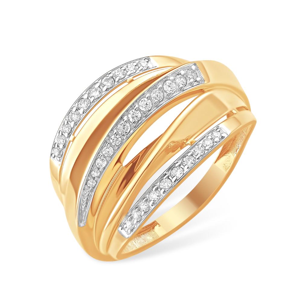 Кольцо декоративное 7 Карат, красное золото 585 проба, вставка фианит (7 Карат, Беларусь)