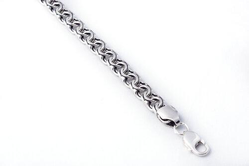 Цепь с плетением "Бисмарк",  серебро 925 проба