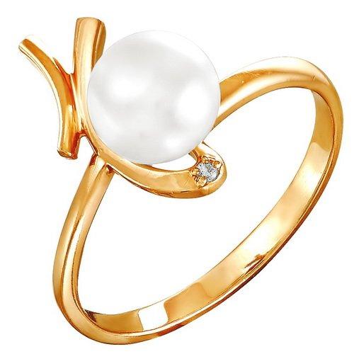 Кольцо декоративное Zlato, красное золото 585 проба, вставка фианит (Zlato, Россия)