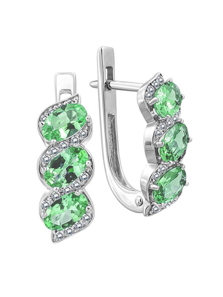 Серьги с английским замком,  серебро 925 проба (Россия)