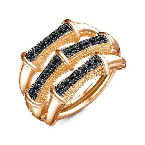Кольцо декоративное Иллада, красное золото 585 проба, вставка фианит (Иллада, Россия)