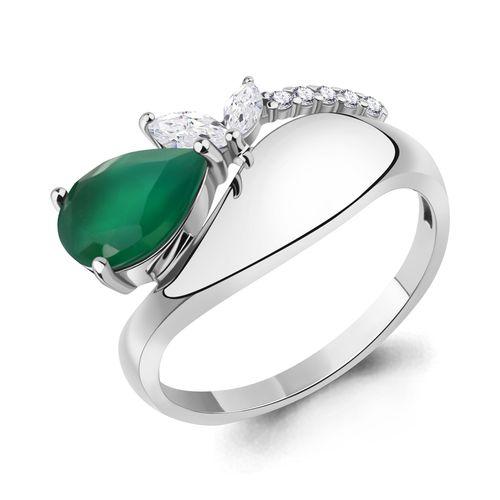 Кольцо декоративное Aquamarine,  серебро 925 проба, вставка фианит (Aquamarine, Россия)