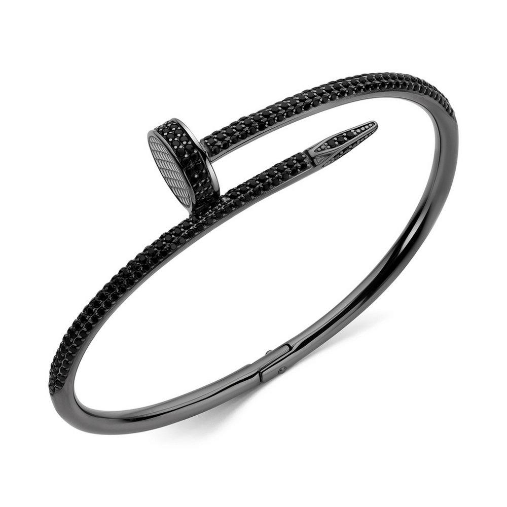 Браслет жесткий,  серебро 925 проба, вставка шпинель (Россия)