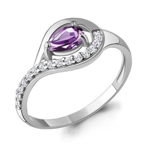 Кольцо декоративное Aquamarine,  серебро 925 проба, вставка фианит