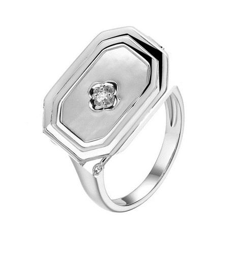 Кольцо декоративное Fresh Jewellery,  серебро 925 проба, вставка перламутр (Fresh Jewellery, Россия)