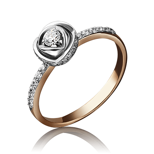 Кольцо помолвочное Platina Jewelry,  золото 585 проба, вставка фианит