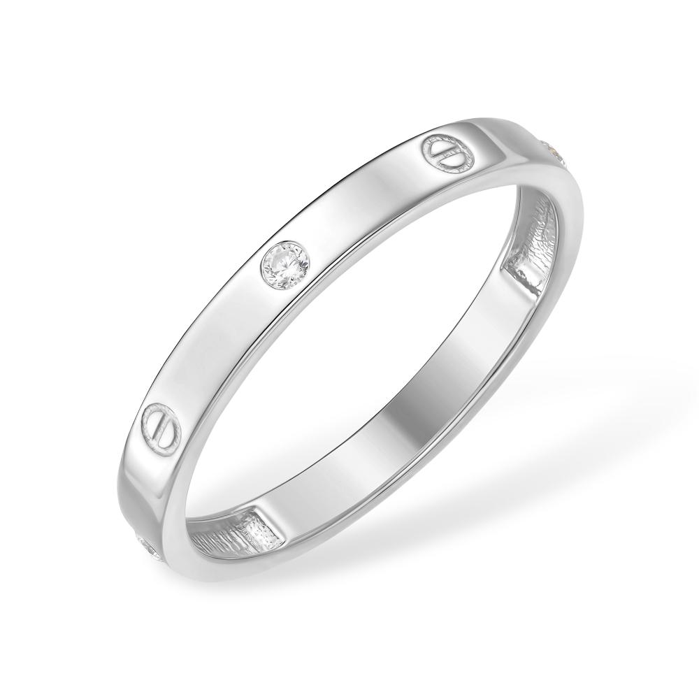 Кольцо декоративное 7 Карат, белое серебро 925 проба, вставка фианит (7 Карат, Беларусь)