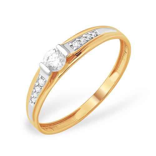 Кольцо помолвочное 7 Карат, красное золото 585 проба, вставка фианит (7 Карат, Беларусь)