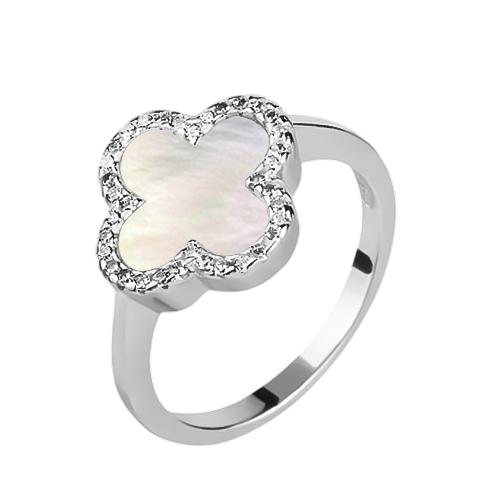 Кольцо декоративное,  серебро 925 проба, вставка перламутр