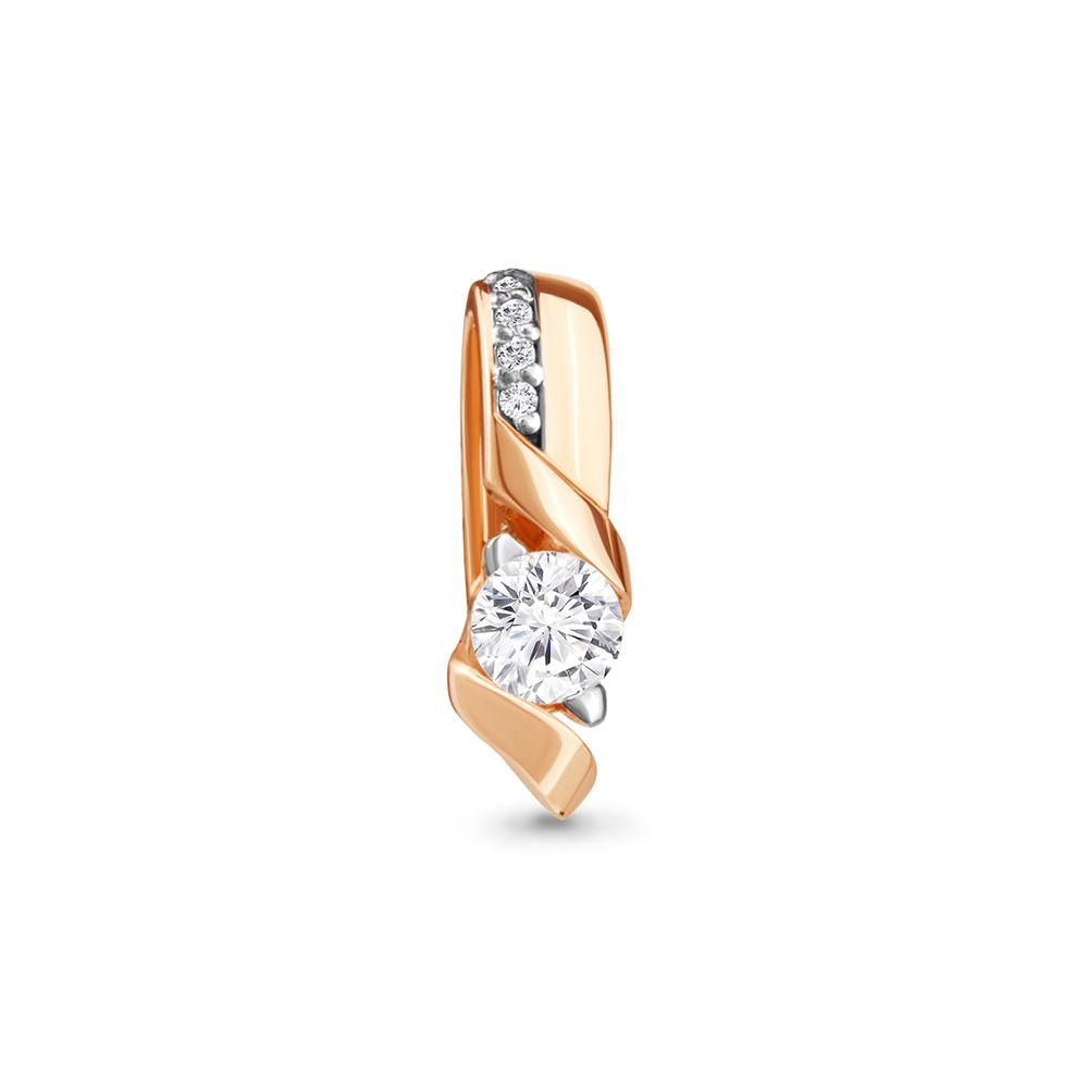 Подвеска декоративная Aquamarine, красное золото 585 проба, вставка фианит (Aquamarine, Россия)
