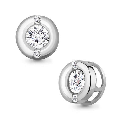Подвеска шарм Aquamarine,  серебро 925 проба, вставка фианит (Aquamarine, Россия)