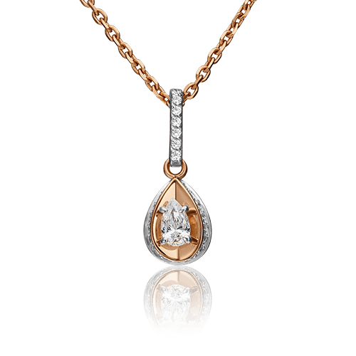 Подвеска декоративная Platina Jewellery, красное золото 585 проба, вставка фианит