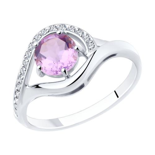Кольцо декоративное Diamant,  серебро 925 проба, вставка аметист