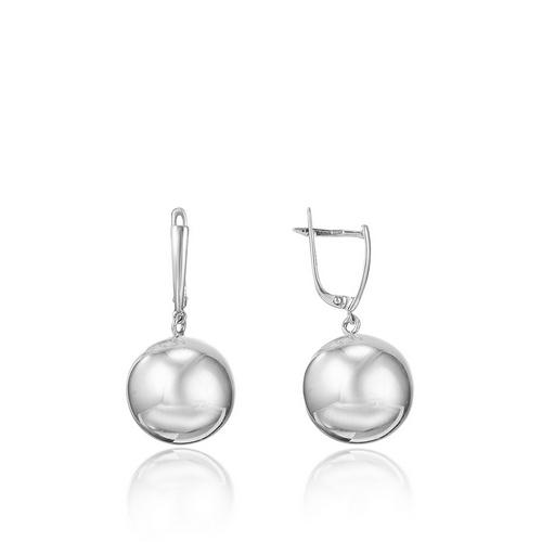 Серьги с английским замком,  серебро 925 проба (Россия)